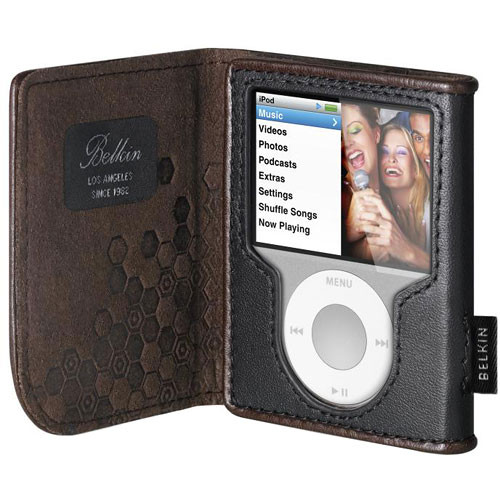 Belkin Leather Folio Case - for iPod nano 3rd F8Z206-KR B&H