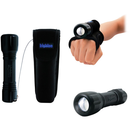 Bigblue AL-1x5W LED Back Up Dive Light (Black, Goodman-glove & Pouch)