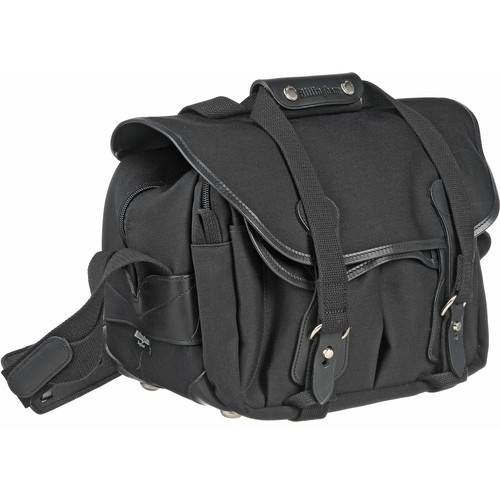 Billingham 225 Shoulder Bag Black with Black Leather Trim