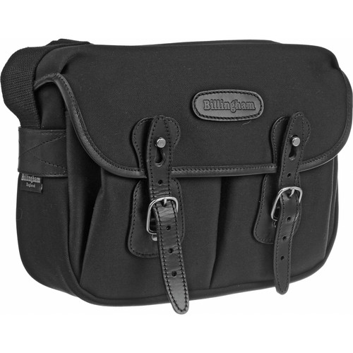Billingham Hadley Shoulder Bag Small (Black with Black Leather Trim)