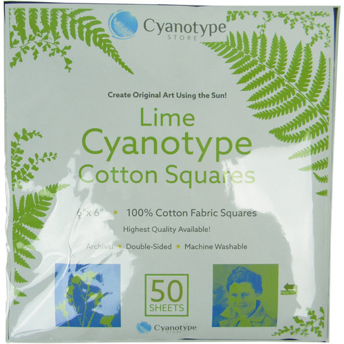 Cyanotype Store Cyanotype Cotton Squares - 6 x 6" (50 Pack, Lime)
