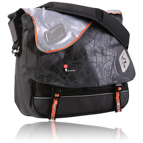 POINT 65 SWEDEN Tokyo Messenger Bag (Black and Silver)