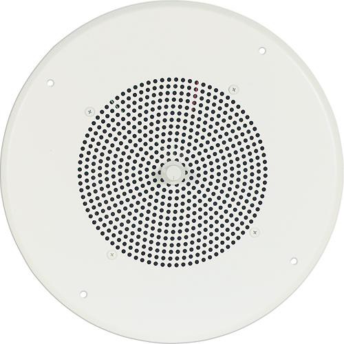 Bogen Ceiling Speaker Assembly with S86 8" Cone , Recessed Volume Control & Screw Terminal Bridge (Bright White)
