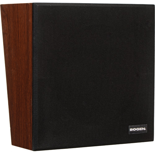 Bogen WBS8T725V 8" 4W Loudspeaker in Wall Baffle (Walnut, 6" Wire Leads, Volume Control)