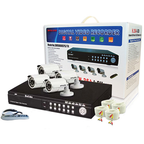Bolide Technology Group DIY 4-CH DVR System w/4 IR Cameras