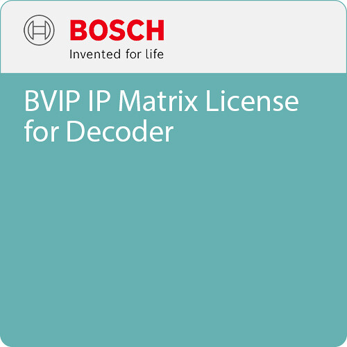Bosch BVIP IP Matrix License for Decoder