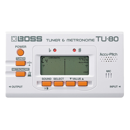 BOSS TU-80WH - Tuner/Metronome (White)
