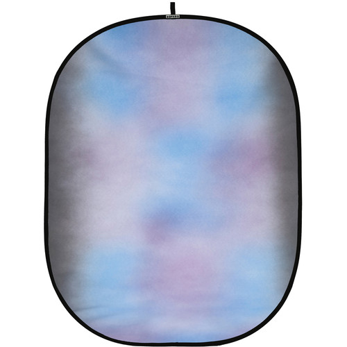 Botero #033 CollapsibleBackground (5x7') (Dark Grey, Blue Center)