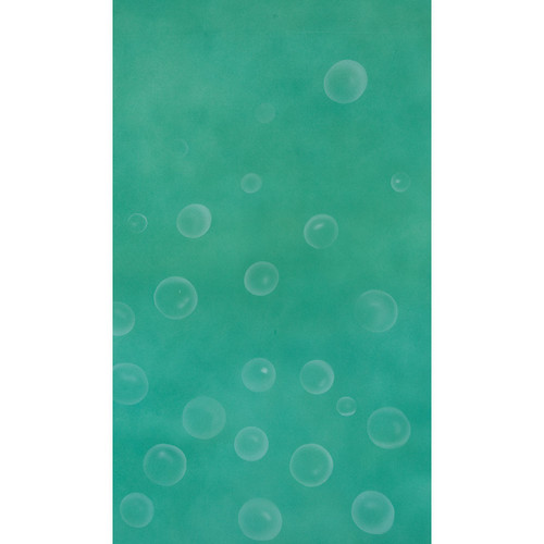 Botero #065 Muslin Background (10 x 24', Green, Aquamarine, White )