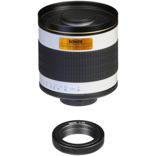 Bower 500mm f/6.3 Manual Focus Telephoto Lens for Pentax