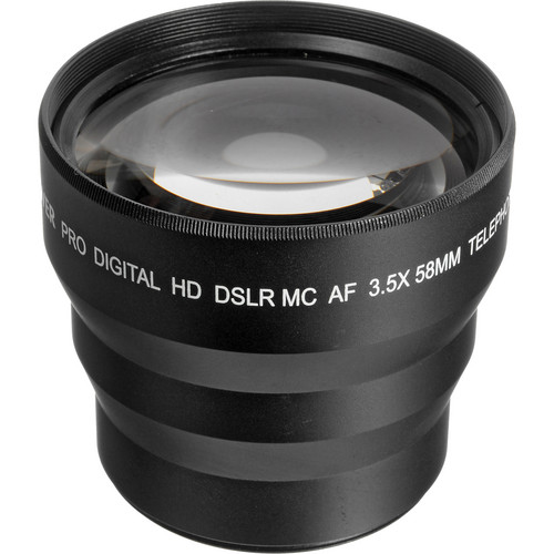 Bower VLB3558 3.5x Telephoto Conversion Lens (58mm Thread, Black)