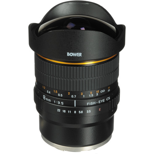 Bower 8mm f/3.5 Super Wide Angle Fisheye Lens for Sony E-mount Cameras
