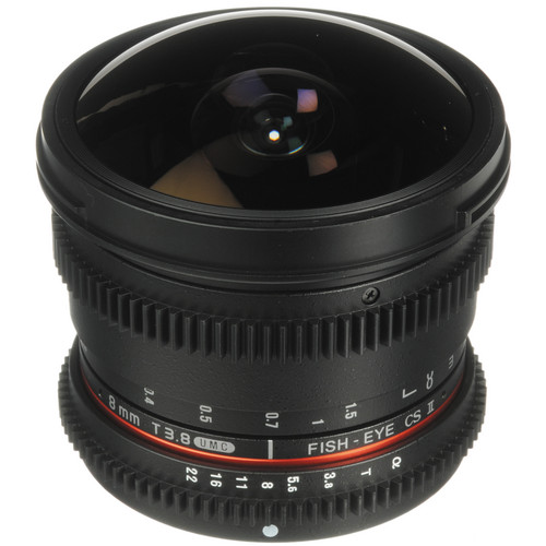 Bower 8mm T/3.8 Fisheye HD Cine Lens for Sony A DSLR Mount