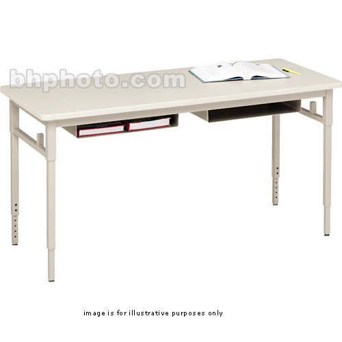 Bretford Quattro Student Classroom Desk-60 x 24 x 24-32"(Grey Mist )