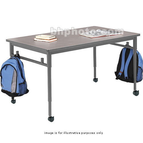 Bretford Quattro Student Classroom Desk-42 x 36 x 24-32" (Grey Mist )