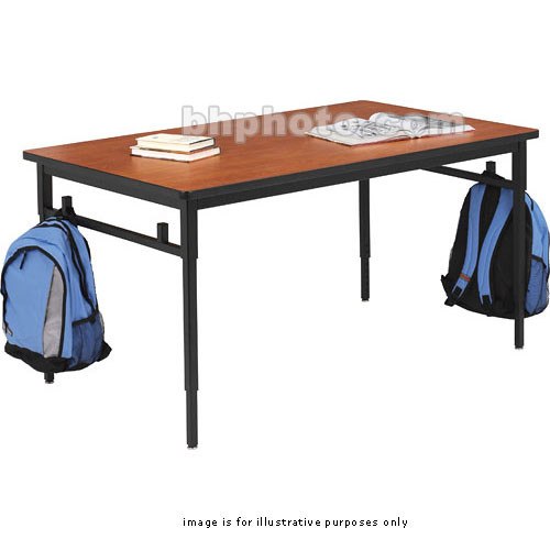 Bretford Quattro Student Classroom Desk-72 x 36 x 24-32"(Grey Mist )/Black