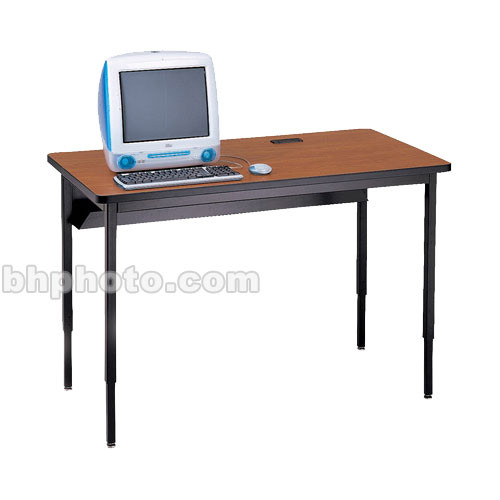 Bretford 36 x 30" Quattro Computer Table - Cherry w/ Black