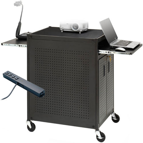 Bretford TC15FF-BK Flat Panel 19" Rack Cart (Black)