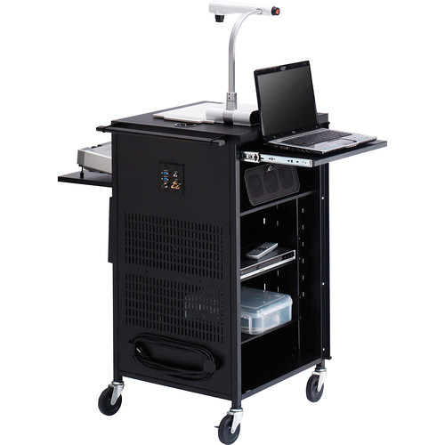 Bretford TCP23-GM Antimicrobial PAL Multimedia Cart (25.5 x 42 x 23.75", Grey Mist)