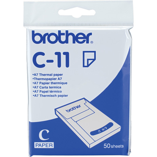 Brother Cut Sheet Thermal Paper (A7, 2.9 x 4.1", 50 Sheets)