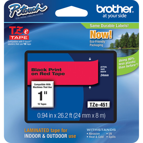 Brother TZe451 Laminated Tape for P-Touch Labelers TZE-451G B&H