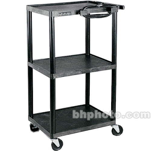 HamiltonBuhl A/V Cart, Polyethylene, Adjustable 16, 26, 34, and 42"