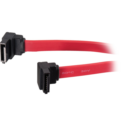 C2G 90- to 90-Degree 7-pin 1-Device Serial ATA Cable - 18"