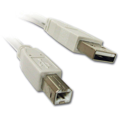 C2G USB 2.0 Type-A Male to Type-B Male Cable (16.4', White)