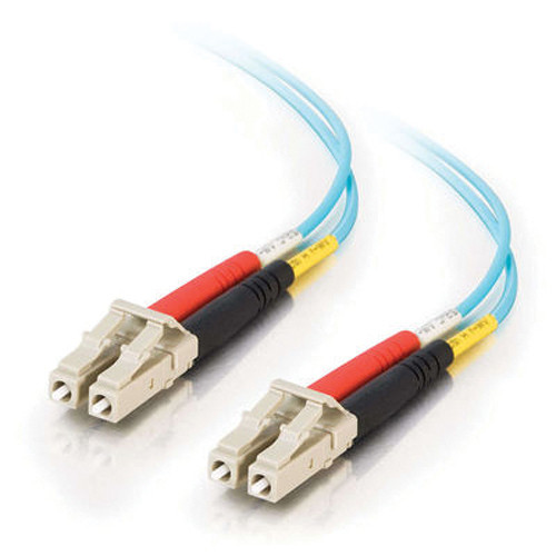 C2G 5m 10 Gb LC/LC Duplex 50/125 LOMM Fiber Patch Cable (Aqua)