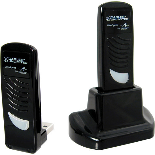 Cables Unlimited Wireless USB Kit with Transmitter and Receiver with Base