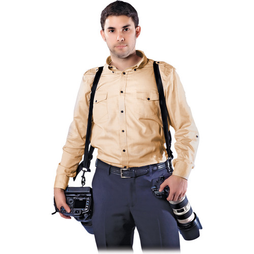 CameraSlingers Freedom Double Camera Strap (Black)