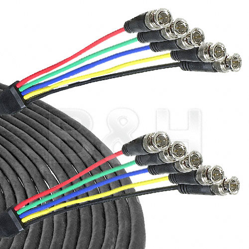 Canare 5-BNC Male to 5-BNC Male Cable - 200 ft