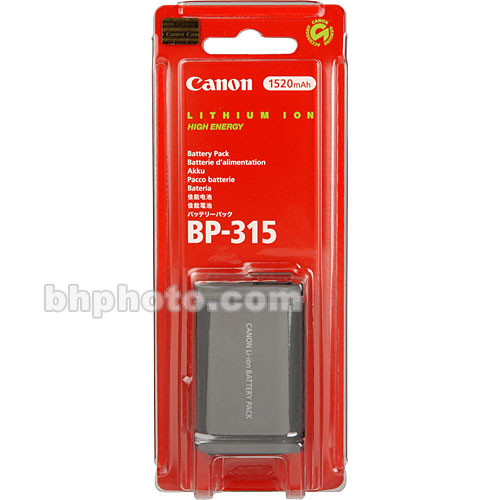【未開封】Canon BP-315 バッテリー1520mAh　定価11,300円 Canon BP-315 Lithium-Ion Battery (1520mAh) 0782B002 B&H Photo