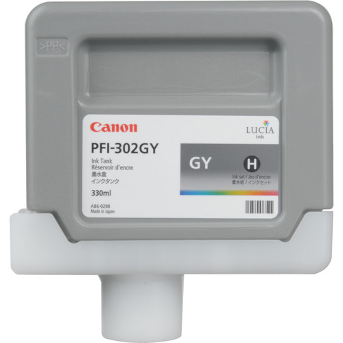 Canon PFI-302 Gray Ink Tank (330 ml)