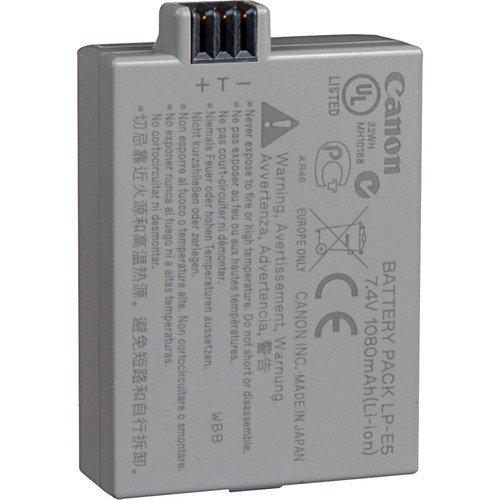 Canon LP-E5 Rechargeable Lithium-Ion Battery Pack 3039B001 B&H