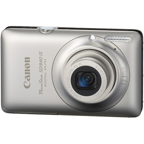Canon PowerShot SD940 IS Digital Camera (Silver) 3640B001 B&H