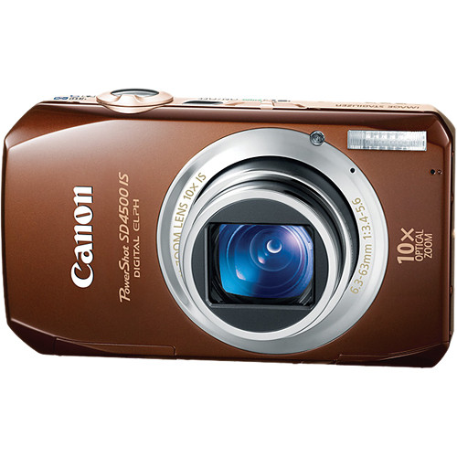 Canon PowerShot SD4500 IS Digital ELPH Camera (Brown)
