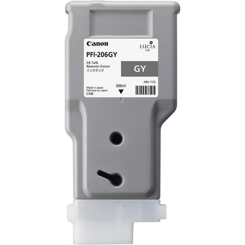 Canon PFI-206 Gray Ink Cartridge (300 ml)
