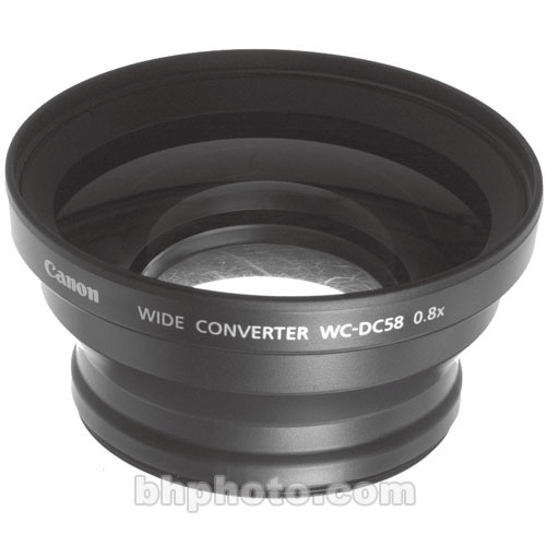 Canon WC-DC58 0.8x Wide Angle Converter Lens 5742A001 B&H Photo