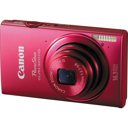 Canon PowerShot ELPH 320 HS Digital Camera (Red) 6027B001 B&H
