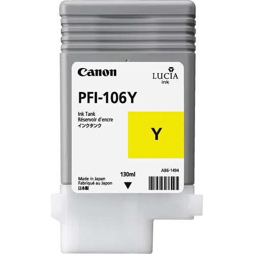 Canon PFI-106Y Yellow Ink Cartridge (130mL)