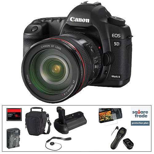 Canon EOS 5D Mark II DSLR with 24-105mm Lens & Deluxe Accessory Kit