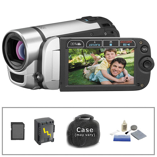 Canon FS300 Flash Memory Camcorder with Basic Accessory Kit (Silver)