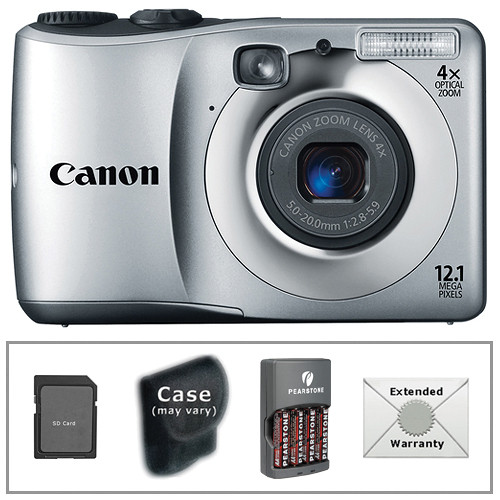 Canon PowerShot A1200 Digital Camera with Deluxe Accessory Kit (Silver)