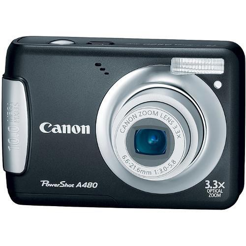 Canon PowerShot A480 Digital Camera (Black) with Basic Accessory Kit