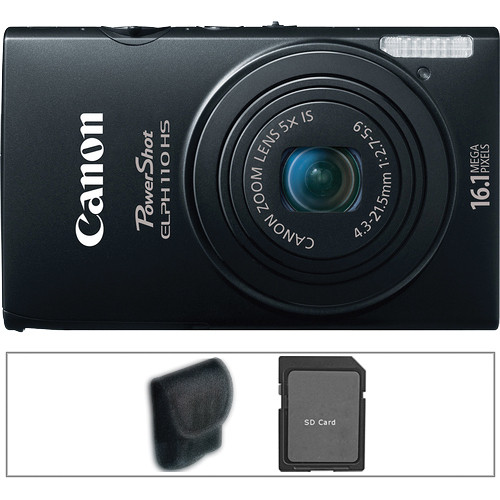 Canon PowerShot ELPH 110 HS Camera with Basic Accessory Kit (Black)