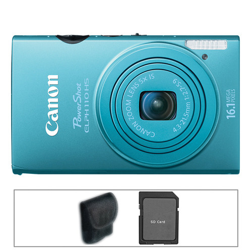 Canon PowerShot ELPH 110 HS Camera with Basic Accessory Kit (Blue)