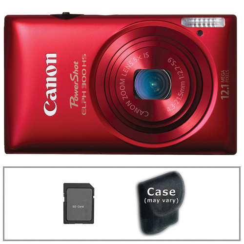 Canon PowerShot ELPH 300 HS Digital Camera with Basic Accessory