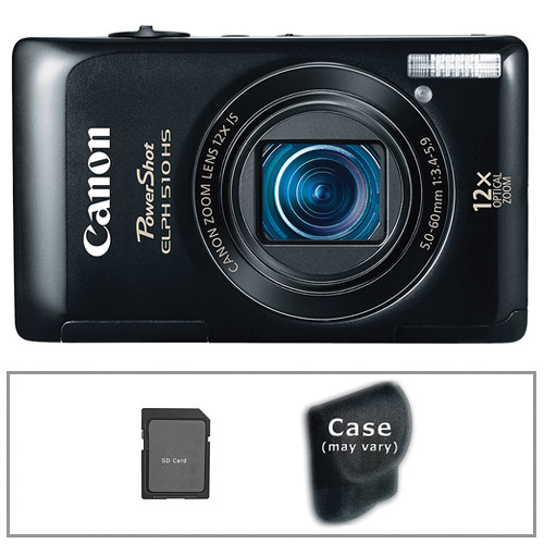 Canon PowerShot ELPH 510 HS Digital Camera with Basic Accessory Kit (Black)