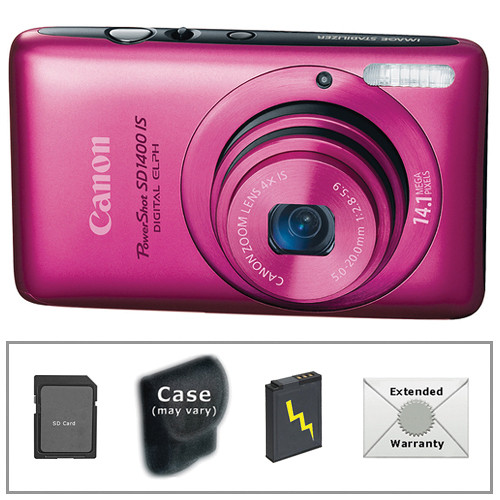 Canon PowerShot SD1400 IS Digital ELPH with Deluxe Accessory Kit